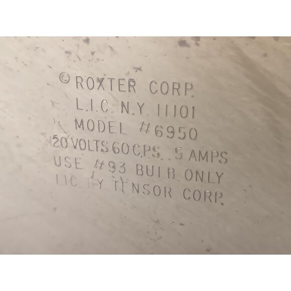 Small Roxter Co  Dual Table Lamp Gooseneck Adjustable Stem Gold Finish #6950 - Picture 10 of 10